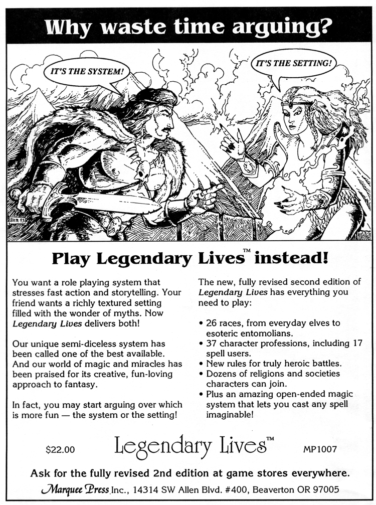 Legendary Lives ad